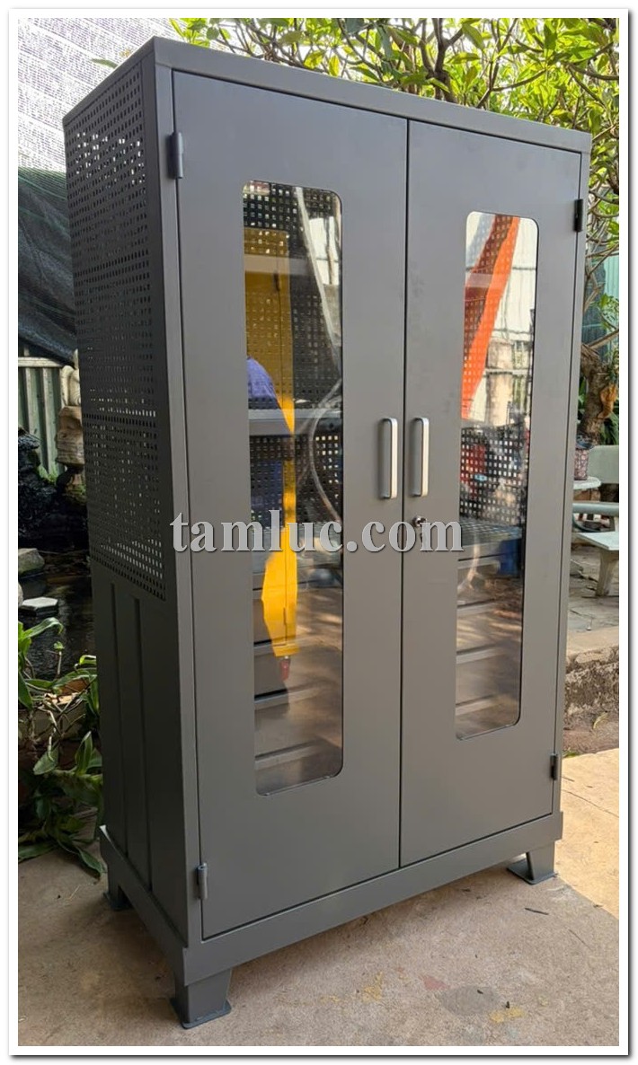 tủ đựng dụng cụ cửa k&iacute;nh  tủ dụng cụ 5 ngăn k&eacute;o  tủ dụng cụ c&oacute; k&iacute;nh