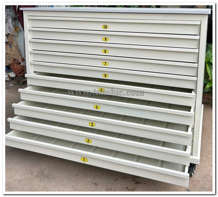 Tủ lưu bản vẽ A0 - 10 ngăn